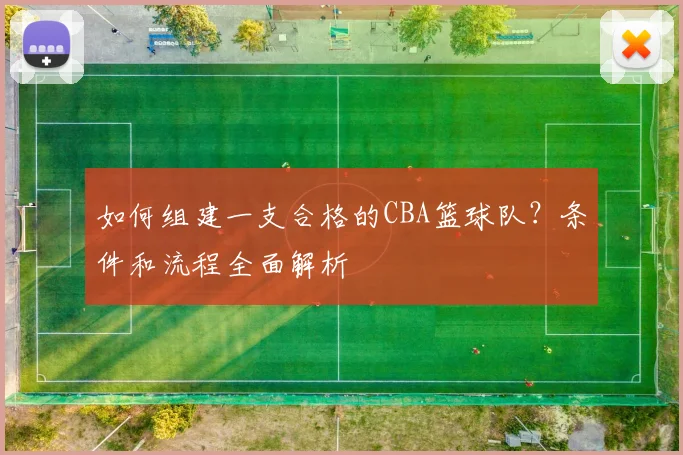 如何组建一支合格的CBA篮球队？条件和流程全面解析